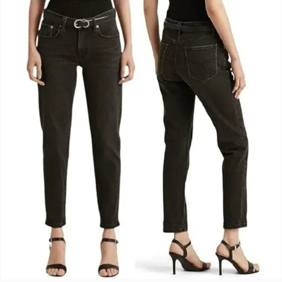 Lauren Ralph Lauren Relaxed Taper Leg Comfort Stretch Jeans Size 31 NEW Mid Rise - Picture 1 of 12